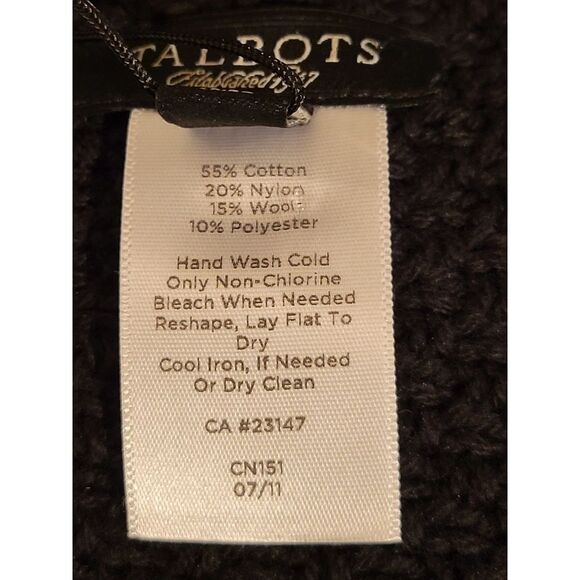 Talbots NWT Women's Long-Sleeve Black XL Cardigan CA#23147 - Picture 6 of 11